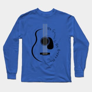 My Guitar Is My Happy Place Long Sleeve T-Shirt